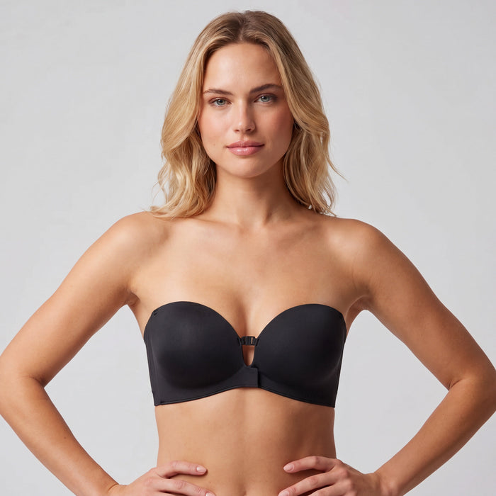 ComfyGrip Strapless Front Closure Bra