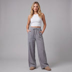 LinenBreeze Wide-Leg Drawstring Pants