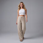LinenBreeze Wide-Leg Drawstring Pants