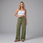 LinenBreeze Wide-Leg Drawstring Pants