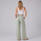 LinenBreeze Wide-Leg Drawstring Pants