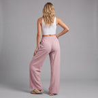 LinenBreeze Wide-Leg Drawstring Pants